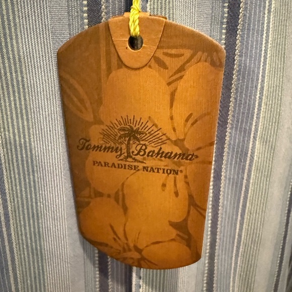 Tommy Bahama Casual Blue Striped Shirt 100% silk - Picture 4 of 5